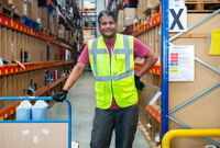 Warehouse Worker Taking Break