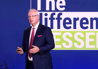 Frank giving a Speech close up