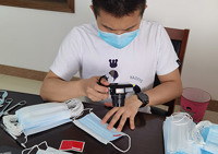 2008 worker at Shanghai sorting office